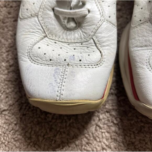 Vintage Prada White & Red Leather Shoes Sneakers EU 36 Women’s Size 5.5 - Picture 6 of 8